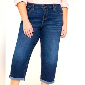 Lane Bryant Blue Ankle Cropped Jeans Medium Indigo